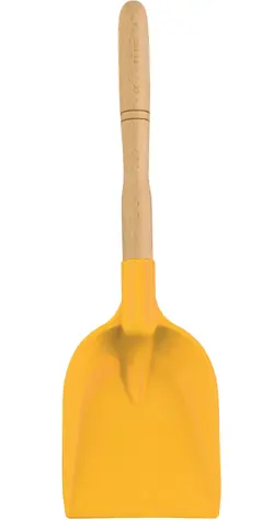 Androni Lopata s drevenou násadou žltá / dĺžka 34 cm / od 12 mesiacov