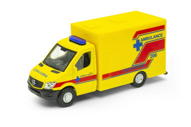 Welly Mercedes-Benz Sprinter AMBULANCIA 1:34 žltá