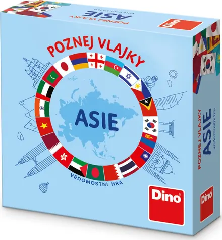 Dino Cestovná hra Poznaj vlajky - Ázia / od 10 rokov / dĺžka hry: 20 minút