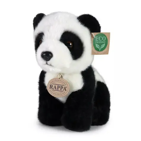 Rappa Plyšová panda sediaca 18 cm / ECO-FRIENDLY / od 0 rokov