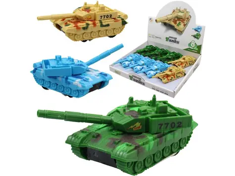 MaDe 14693 Tank na zotrvačník, so svetlom a zvukom, na batérie / 16 x 6 x 6,5 cm / od 3 rokov