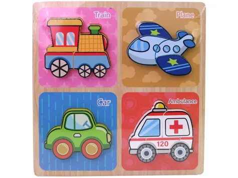 MaDe 20380 Drevené puzzle / 30 x 30 cm / od 3 rokov