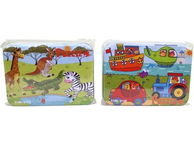 MaDe Drevená hra puzzle / 17 x 12 x 3 cm / od 3 rokov