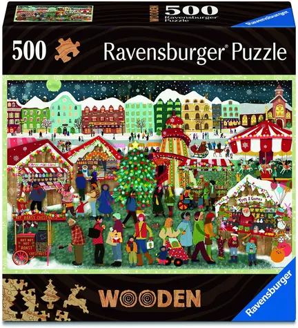 Ravensburger Drevené puzzle Kúzlo Vianoc / 500 dielikov / od 14 rokov