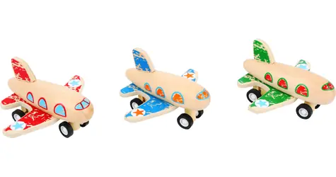 Small Foot Drevené naťahovacie lietadlo 1 ks červená / od 18 mesiacov