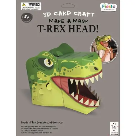Fiesta Crafts Kreatívna súprava 3D maska T. rex