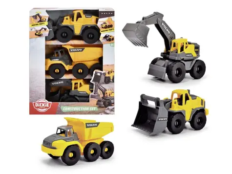 Dickie Stavebný set Volvo 3 ks, 16 cm / od 3 rokov
