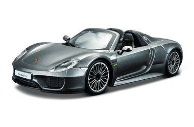 Bburago 1:24 PLUS Porsche 918 Spyder Metallic Grey