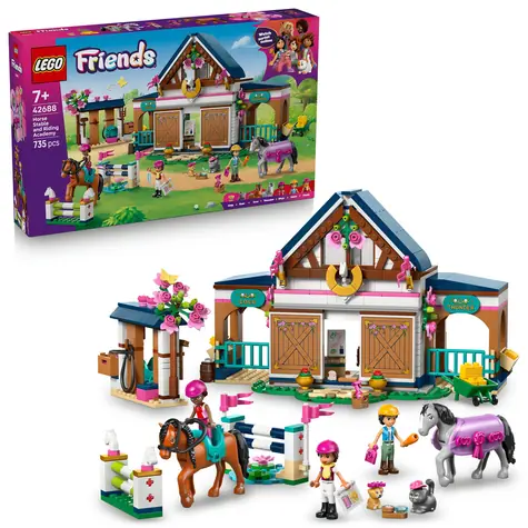 LEGO® Friends 42688 Konská stajňa a jazdecká akadémia / Počet dielikov: 735 / od 7 rokov