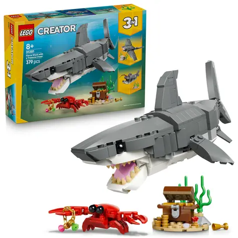 LEGO® Creator 3 v 1 31381 Divoký žralok a truhla s pokladom / Počet dielikov: 379 / od 8 rokov