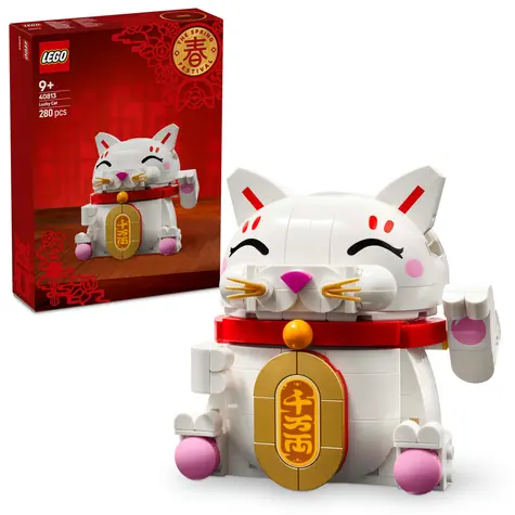LEGO® Iconic 40813 Mačka pre šťastie / Počet dielikov: 280 / od 9 rokov
