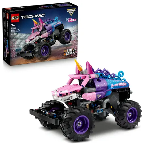 LEGO® Technic 42220 Monster Jam™ Sparkle Smash™ s naťahovacím motorom / Počet dielikov: 243 / od 7 rokov