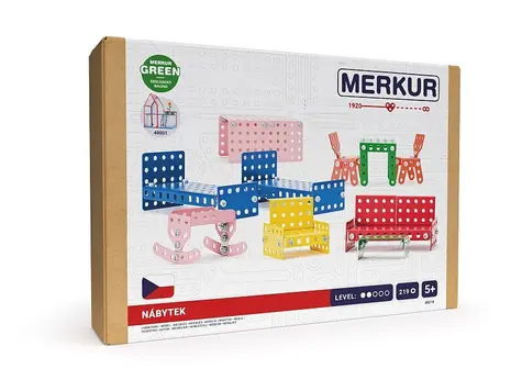 Merkur - Príslušenstvo k domčeku pre bábiky - nábytok / 219 dielikov / od 5 rokov