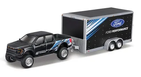 Maisto Design Tow & Go - Ford F-150 SVT Raptor Car Trailer čierna / 1:64 / od 3 rokov