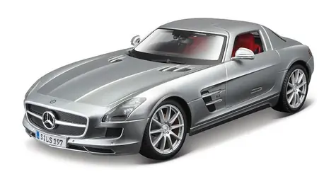 Maisto Mercedes-Benz SLS AMG strieborná / 1:18 / od 3 rokov