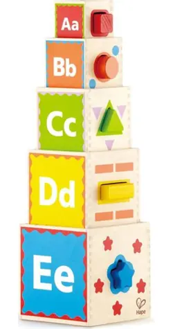 Hape Kocky pyramída s vkladacími tvarmi / od 18 mesiacov