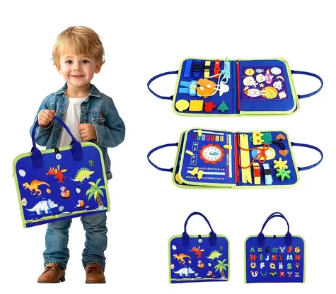 2Kids Toys Senzorická busy kniha Dinosaury 4 / od 3 rokov