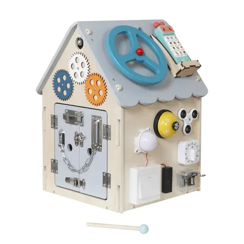 2Kids Toys Activity board Domček šedá / od 3 rokov