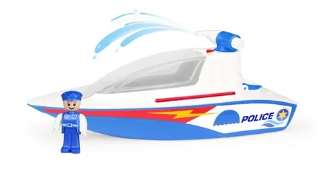Lena Loď polícia s pumpou modro-biela / od 2 rokov