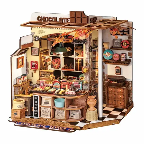 Robotime miniatúra domčeka Henryho čokoládovňa / od 14 rokov