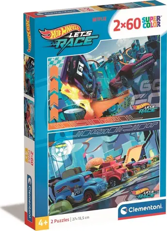 Clementoni PUZZLE Hot Wheels / 2x60 dielikov / od 5 rokov