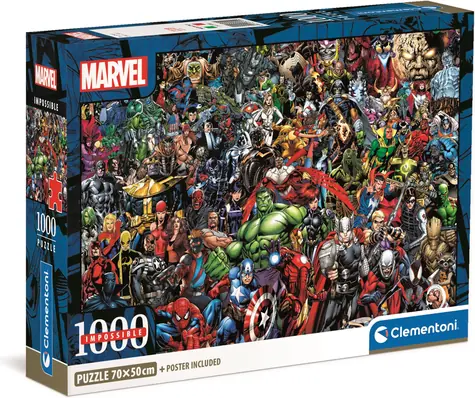 Clementoni PUZZLE Impossible: MARVEL / 1000 dielikov / od 14 rokov