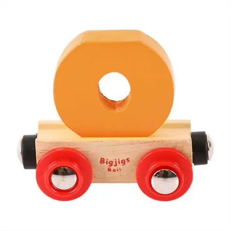 Bigjigs Rail Vagónik drevené vláčikodráhy - Písmeno O / od 3 rokov