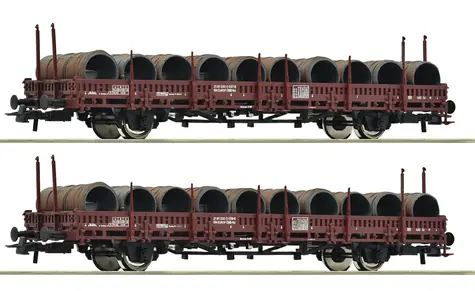 Roco 6600120 Sada 2 ks klanicových vozov Ks s nákladom ÖBB / Mierka: H0 (1:87) / Dĺžka: 328 mm / 15 rokov 