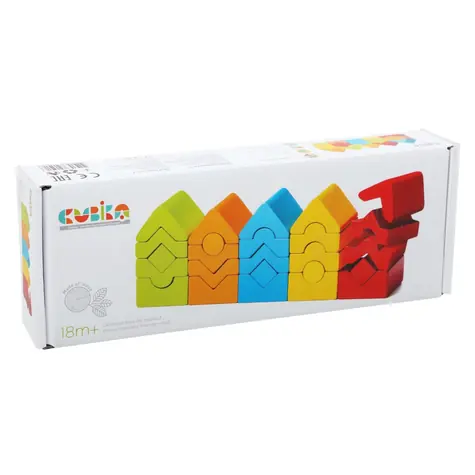 CUBIKA 15016 Sada 5 veží LD-13 - drevené puzzle / 25 dielikov / od 18 mesiacov