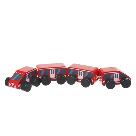 CUBIKA 15108 Rýchlik - drevený vláčik s magnetmi / 4 diely / od 3 rokov