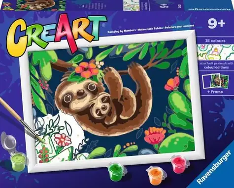 Ravensburger 236329 CreArt Roztomilí leňochodi / vek od: 9 rokov / verzia: SV/DA/NO/FI/SK/SK