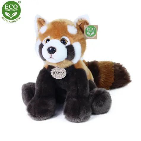 Rappa Plyšová panda červená stojaca 28 cm / ECO-FRIENDLY / od 0 mesiacov 