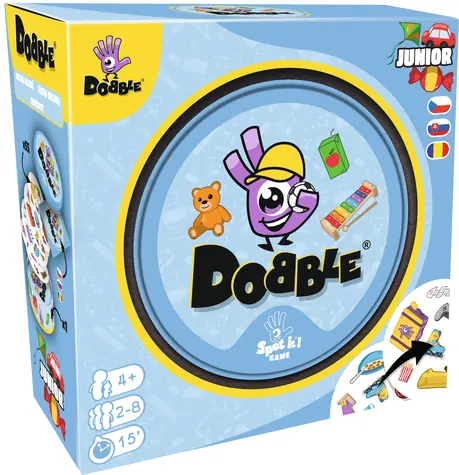 Asmodee Dobble Junior / Počet hráčov: 2-8 / Dĺžka hry: 15 minút / od 4 rokov