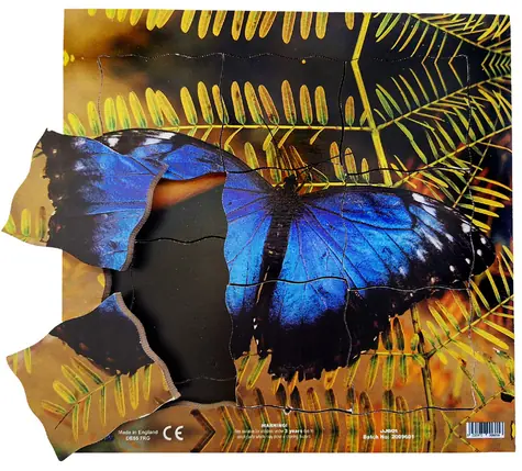 Just Jigsaws 601 Motýľ a jeho životný cyklus - drevené vrstvené puzzle / 19 dielov / od 3 rokov
