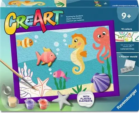 Ravensburger 120232681 CreArt Morský koník (so sadrovou formou) / vek od: 9 rokov / verzia: medzinárodná
