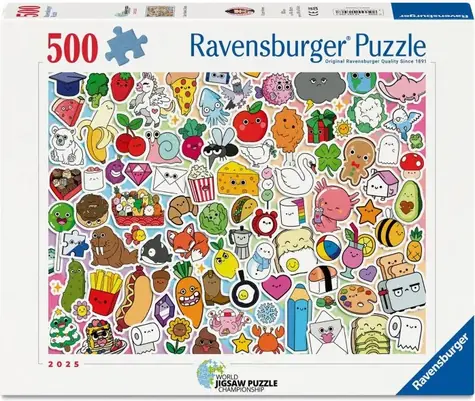 Ravensburger 120017967 Koláž plná chaosu 500 dielikov / vek od: 12 rokov / verzia: medzinárodná