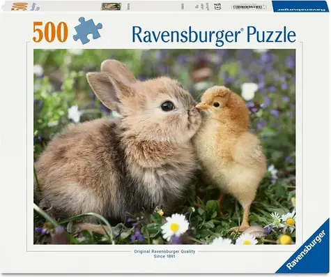 Ravensburger 120019008 Králiček a kuriatko 500 dielikov / vek od: 12 rokov / verzia: medzinárodná