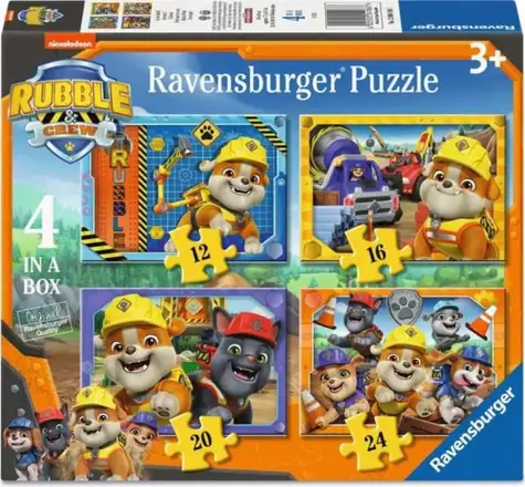 Ravensburger 120041887 Rubble a jeho partia 4 v 1 / vek od: 3 rokov / verzia: medzinárodná