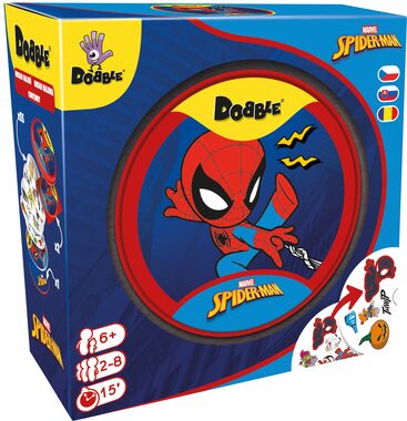 Asmodee Dobble Spider-Man / Počet hráčov: 2-8 / Dĺžka hry: 15 minút / od 6 rokov