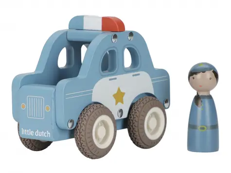 Little Dutch Policajné auto drevené / od 18 mesiacov