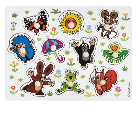 Detoa Drevené vkladacie puzzle Krtko veľké / od 2 rokov