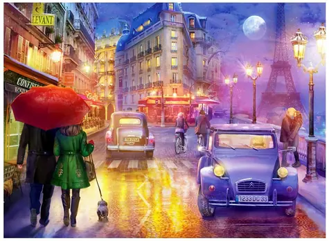 ANATOLIAN Puzzle Nočný Paríž / 1000 dielikov / od 12 rokov