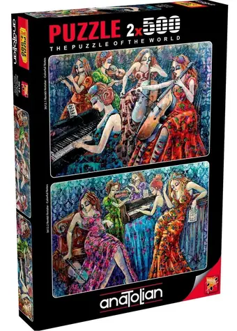 ANATOLIAN Puzzle Farebné noty / 2x500 dielikov / od 12 rokov
