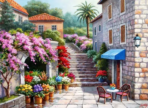 ANATOLIAN Puzzle Kvetinárstvo na jar / 260 dielikov / od 8 rokov