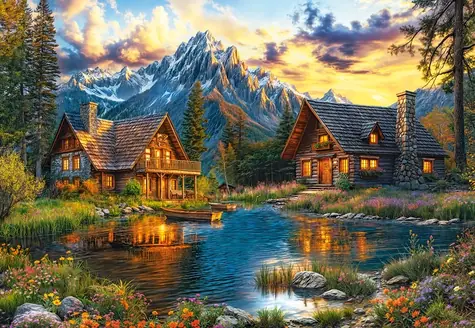 Castorland 105397-2 Puzzle Letný večer / 1000 dielikov / od 9 rokov