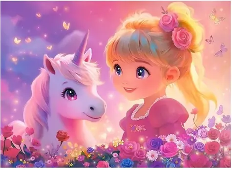 Castorland 111299 Puzzle Princezná s jednorožcom / 100 dielikov / od 6 rokov