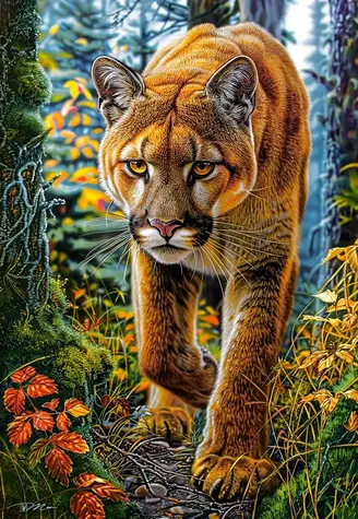 Castorland 152261-2 Puzzle Puma americká v lese / 1500 dielikov / od 9 rokov