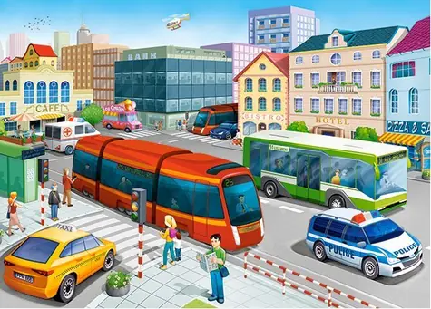 Castorland 13555 Puzzle Námestie / 120 dielikov / od 6 rokov