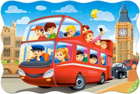 Castorland 2443-1 Puzzle Londýnsky autobus MAXI / 20 dielikov / od 4 rokov