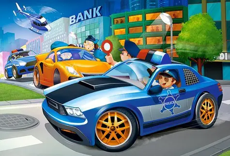 Castorland 040360 Puzzle Policajný zásah MAXI / 40 dielikov / od 4 rokov